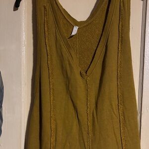 FP Movement by Free People Mustard color jumpsuit sleeveless comfy oversized